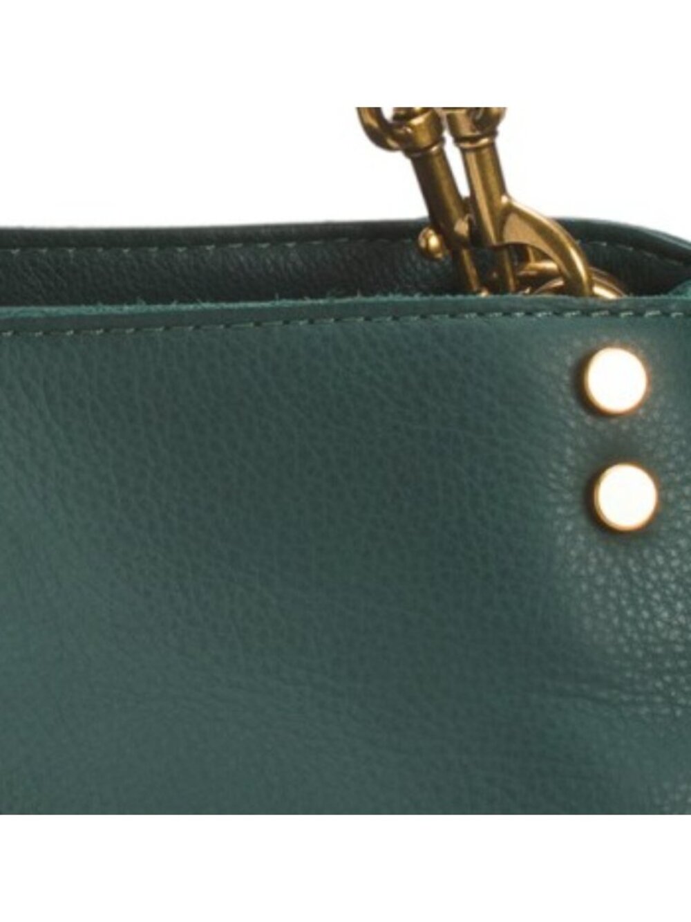 AMERICAN LEATHER CO. Leather Lenox Studded Triple Entry Satchel - Picture 2 of 5